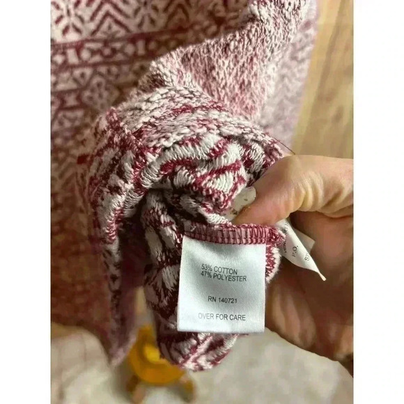 44 degrees North Jacquard French Terry Cowl Neck Long Sleeve Sweater Size 2X - Picture 4 of 8